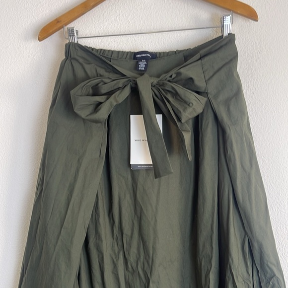 Who What Wear tie front midi skirt 10 - Picture 2 of 9